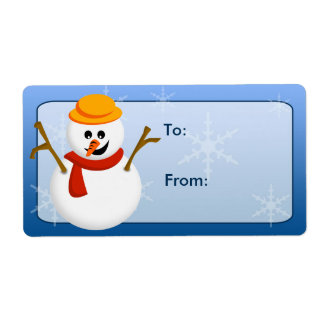 Snowman Gift Labels