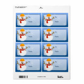 Snowman Gift Labels (Full Sheet)