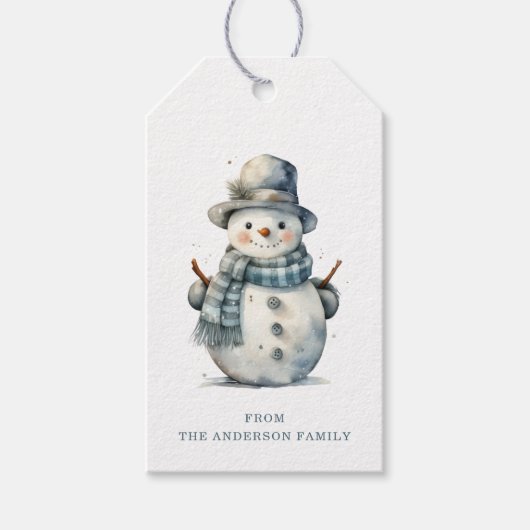 Snowman Gift Labels Cadeaulabel (Voorkant)