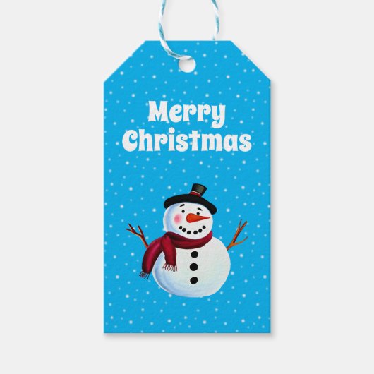 Snowman Gift Labels Cadeaulabel (Voorkant)