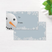 Snowman Gift Labels Visitekaartjes (Bureau)