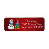 Snowman & Gifts Return Address Labels (Voorkant)
