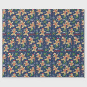 Snowman Gingerbread Christmas Snow Noel Cadeaupapier (Vlak)