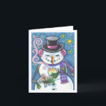 SNOWMAN, GINGERBREAD MAN, HETE CHOCOLADE MOK Blank Feestdagen Kaart<br><div class="desc">BLIJ UITERLIJK MANNETJE DAT GENIET VAN DE WINTERPLEZIEREN.  WHIMSIEKE EN CHARMANTE SNOWMAN (Blank Inside) KAART/ENVELOPE * Customize ... ..Kijk voor overeenkomende items bij Susan Brack Designs</div>