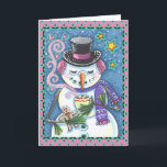 SNOWMAN, GINGERBREAD MAN, WARME CHOCOLADE MOK Blan Feestdagen Kaart<br><div class="desc">BLIJE KEREL DIE GENIET VAN DE WINTERPLEZIEREN. WHIMISCHE EN CHARMANTE SNOWMAN (Blank Inside) KAART/ENVELOPE * Customize ... ..Kijk voor overeenkomende items bij Susan Brack Designs</div>