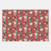 Snowman Gingerbrood Man Tin Soldier Kerstmis Inpakpapier Vel (Voorkant 2)