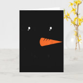 Snowman Girl Face For Girls Christmas Winter  Kaart (Gele Bloem)