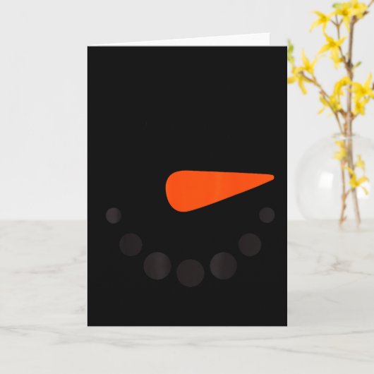 Snowman Girl Face For Girls Christmas Winter  Kaart (Gele Bloem)