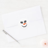 Snowman Girl Face For Girls Christmas Winter Ronde Sticker (Envelop)