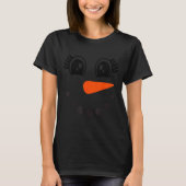 Snowman Girl Face For Girls Christmas Winter  T-shirt (Voorkant)