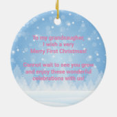 Snowman Girl First Kerstround Ornament (Achterkant)