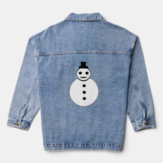 Snowman glimlachen denim jacket (Achterkant)