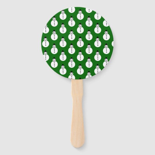 Snowman glimlachen handwaaier (Achterkant)