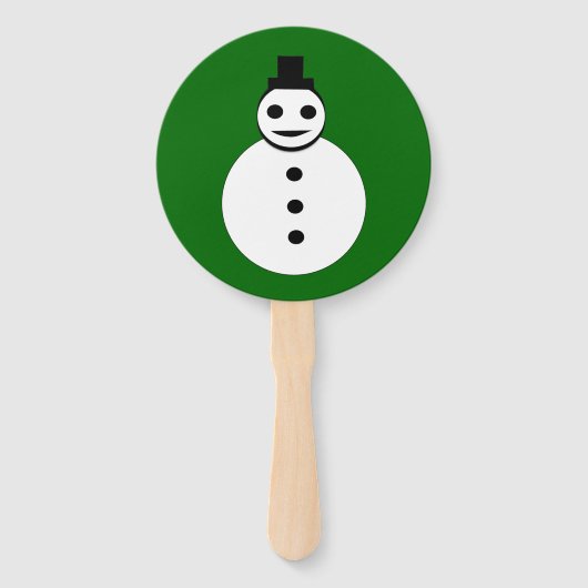 Snowman glimlachen handwaaier (Voorkant)