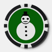 Snowman glimlachen poker chips (Voorkant)