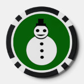 Snowman glimlachen poker chips (Achterkant)