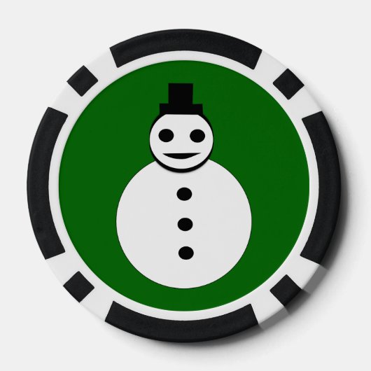 Snowman glimlachen poker chips (Achterkant)