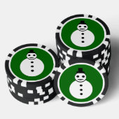Snowman glimlachen poker chips (Opstapeling)