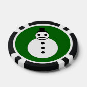 Snowman glimlachen poker chips (Enkel)