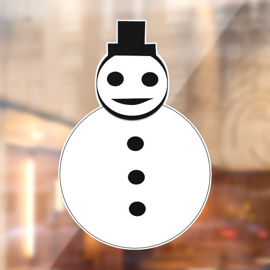 Snowman glimlachen raamsticker (Vel 2)