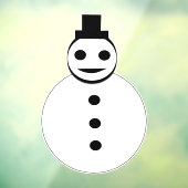 Snowman glimlachen raamsticker (Vel 3)