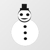 Snowman glimlachen raamsticker (Vel)