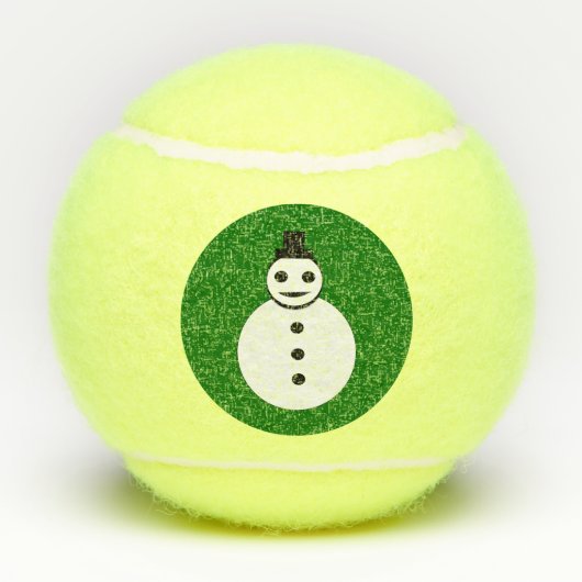 Snowman glimlachen tennisballen (Achterkant)