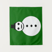 Snowman glimlachen wandkleed (Voorkant)