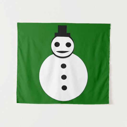 Snowman glimlachen wandkleed (Voorkant (horizontaal))