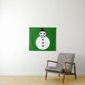 Snowman glimlachen wandkleed (In Situ (horizontaal))