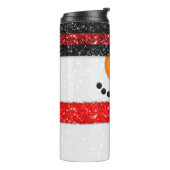 Snowman Glitter Tumbler Thermosbeker (Gedraaid links)
