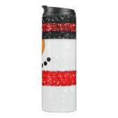 Snowman Glitter Tumbler Thermosbeker (Geroteerd rechts)