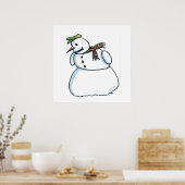 Snowman gloss-poster poster (Keuken)