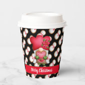 Snowman Gnome past Kleur en Tekst aan Papieren Bekers (Voorkant)