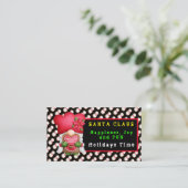 Snowman Gnome past Kleur en Tekst aan Visitekaartje (Staand voorkant)