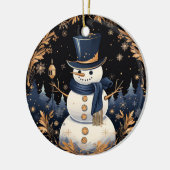 Snowman Gold verlaat Ornament (Links)