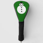 Snowman Golf-Hoesje voor kerstglimlachen Golfheadcover (Voorkant)