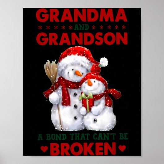 Snowman Grandma And Grandson A Bond That Can't Be  Poster (Voorkant)