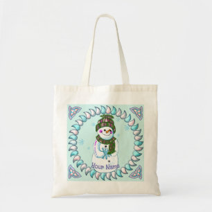 Snowman Granny canvas tassen
