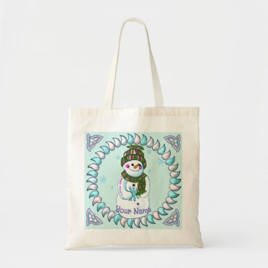 Snowman Granny canvas tassen (Voorkant)