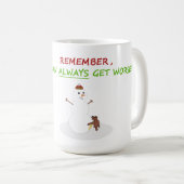 Snowman grappige kerstmok mok (Voorkant rechts)