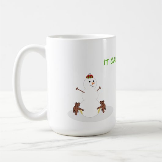Snowman grappige kerstmok mok (Links)