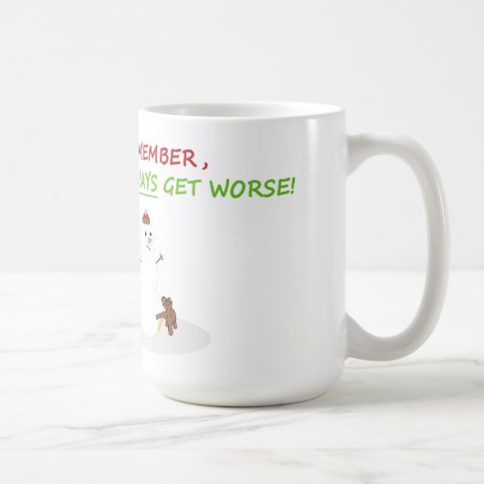 Snowman grappige kerstmok mok (Rechts)