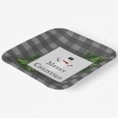Snowman Gray Buffalo Bord geplakt papier (Gebogen)