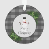 Snowman Gray Buffalo Ornament (achterkant)