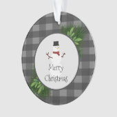 Snowman Gray Buffalo Ornament (voorkant)