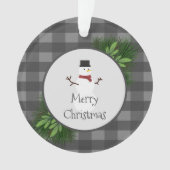 Snowman Gray Buffalo Ornament (voorkant)