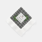 Snowman Gray Buffalo Papier Napkin Servet (Hoek)