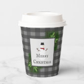 Snowman Gray Buffalo Papieren beker (Achterkant)