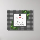 Snowman Gray Buffalo Play Canvas Afdrukken (Voorkant)